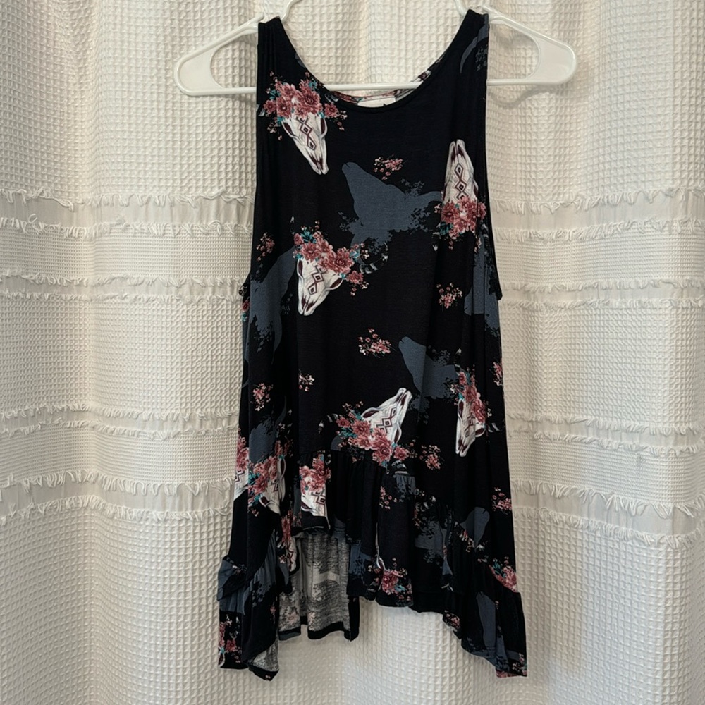 Western skull tank top